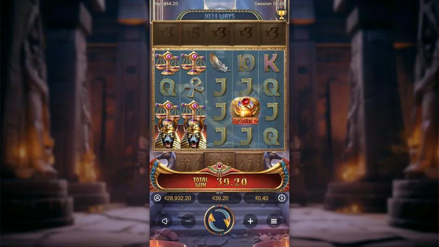 Ảnh màn hình gameplay game Anubis Wrath (slot PG) chơi tại LC79