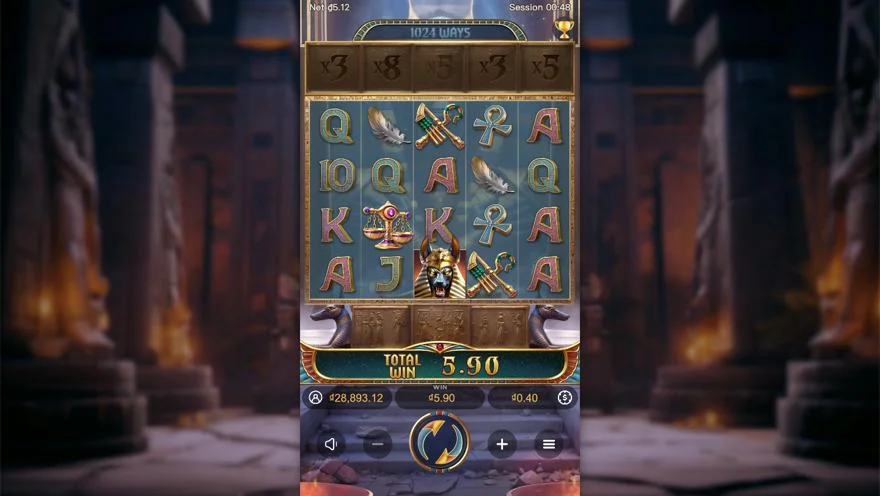 Ảnh bảng biểu tượng & tính năng game Anubis Wrath (slot PG) chơi tại LC79