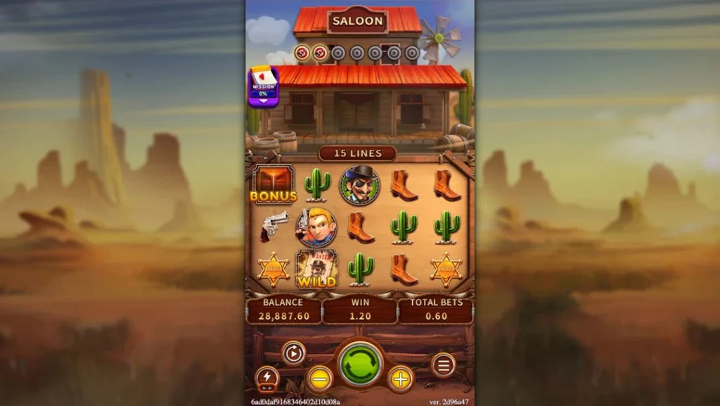 Ảnh giao diện chính game COWBOYS (slot FC) chơi tại LC79