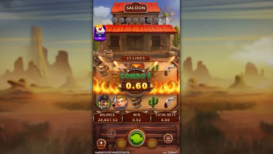 Ảnh bảng biểu tượng & tính năng game COWBOYS (slot FC) chơi tại LC79