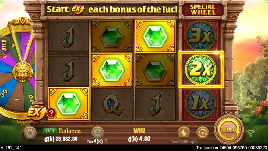 Ảnh bảng biểu tượng & tính năng game Fortune Gems 2 (slot JILI) chơi tại LC79