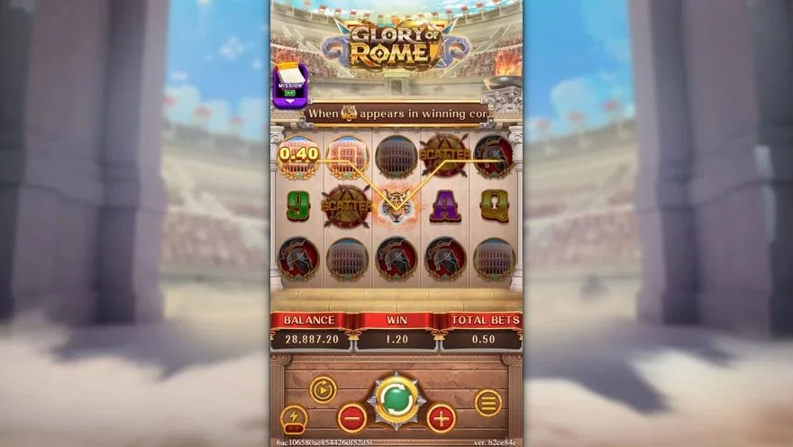 Ảnh màn hình gameplay game GLORY OF ROME (slot FC) chơi tại LC79