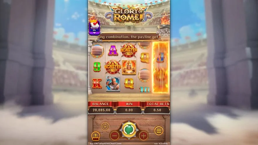 Ảnh bảng biểu tượng & tính năng game GLORY OF ROME (slot FC) chơi tại LC79