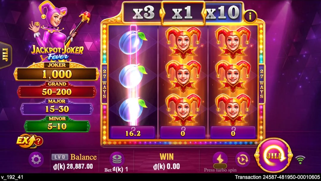 Ảnh giao diện chính game Jackpot Joker FEVER (slot JILI) chơi tại LC79