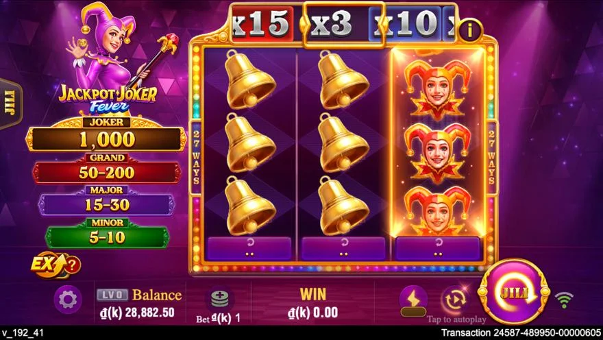 Ảnh màn hình gameplay game Jackpot Joker FEVER (slot JILI) chơi tại LC79