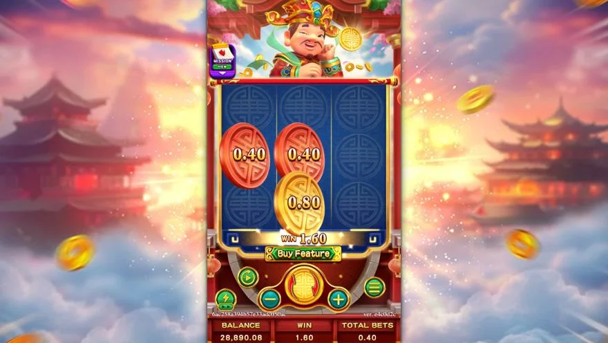 Ảnh màn hình gameplay game LUCKY FORTUNES 3x3 (slot FC) chơi tại LC79