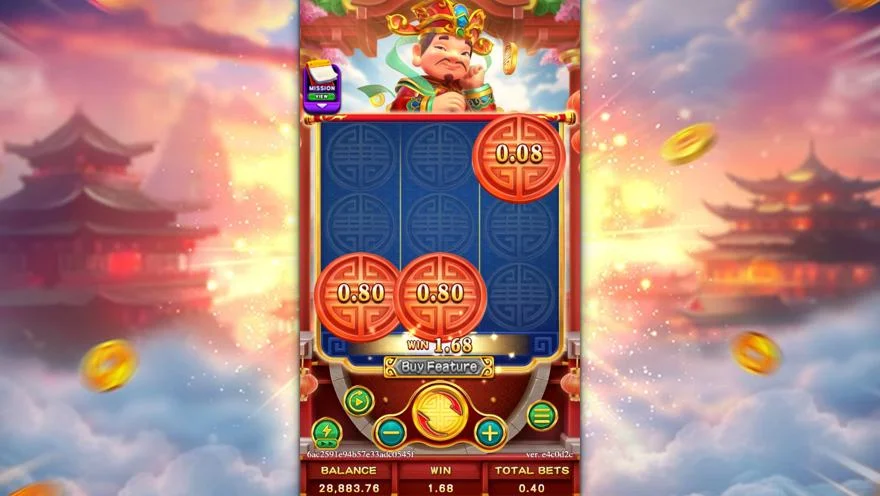 Ảnh bảng biểu tượng & tính năng game LUCKY FORTUNES 3x3 (slot FC) chơi tại LC79