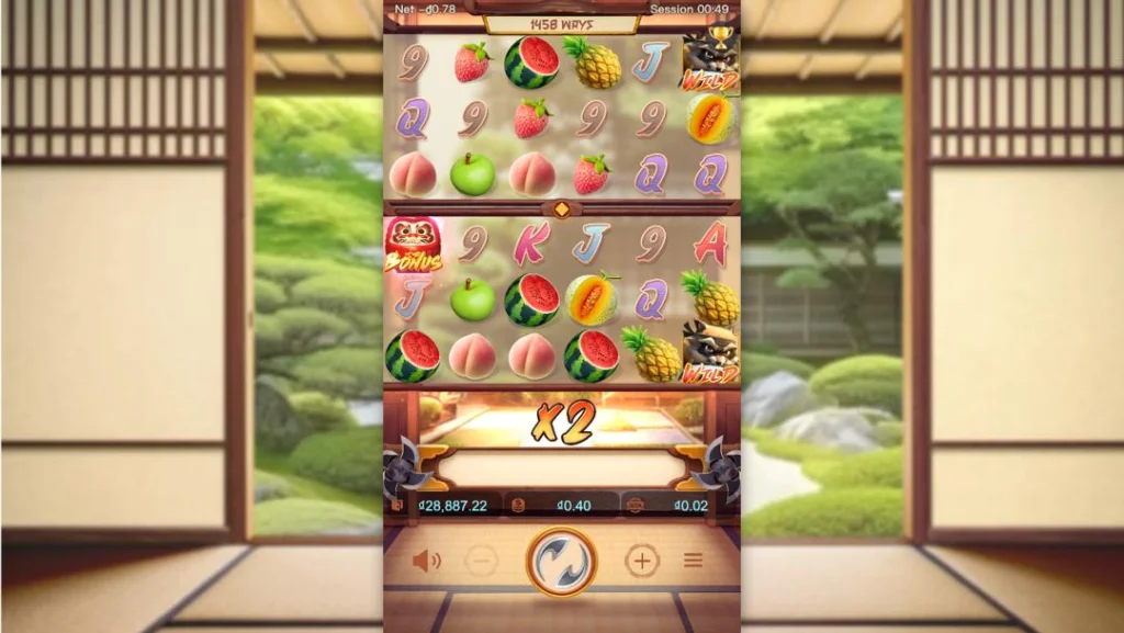 Ảnh giao diện chính game Ninja Raccoon Frenzy (slot PG) chơi tại LC79