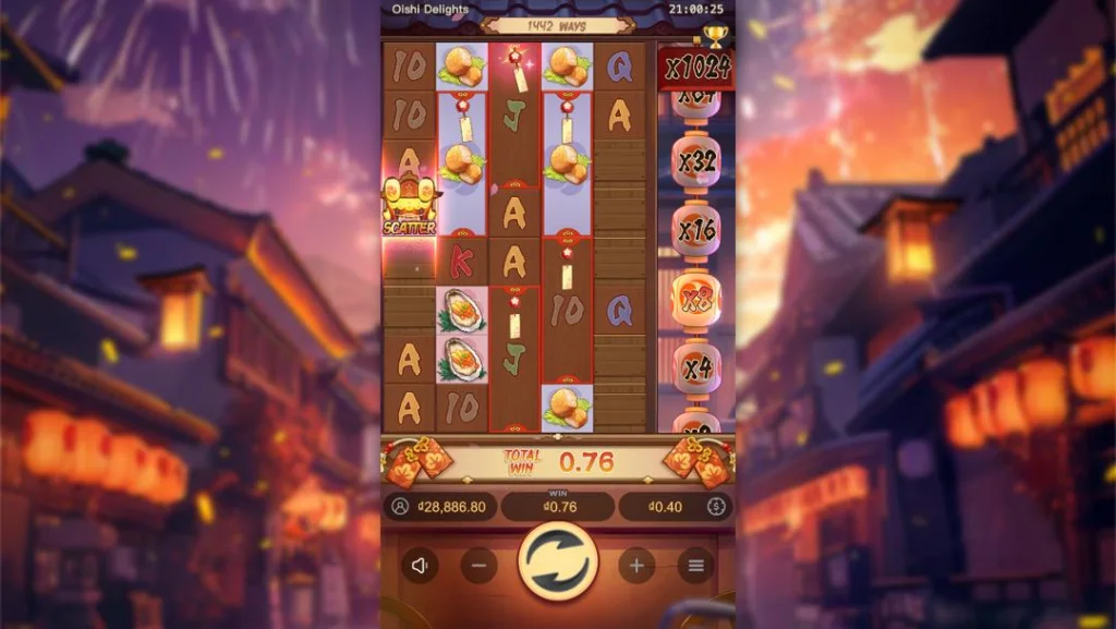 Ảnh giao diện chính game Oishi Delights (slot PG) chơi tại LC79