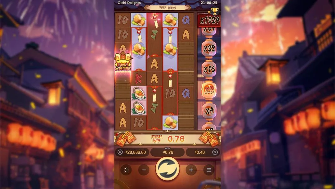 Ảnh giao diện chính game Oishi Delights (slot PG) chơi tại LC79