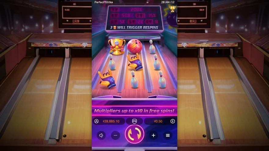 Ảnh bảng biểu tượng & tính năng game Perfect Strike (slot PG) chơi tại LC79
