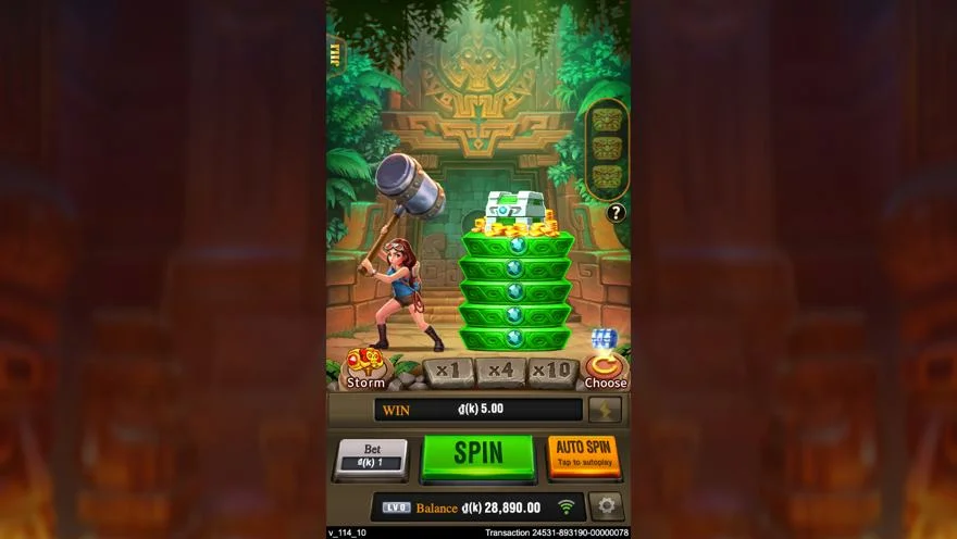Ảnh màn hình gameplay game Secret Treasure (slot JILI) chơi tại LC79