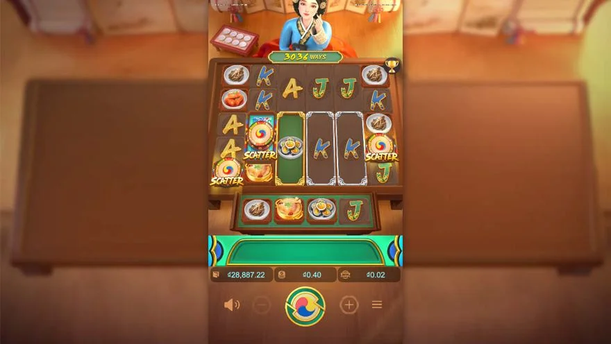 Ảnh màn hình gameplay game The Queen's Banquet (slot PG) chơi tại LC79